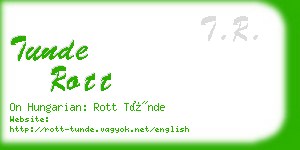 tunde rott business card